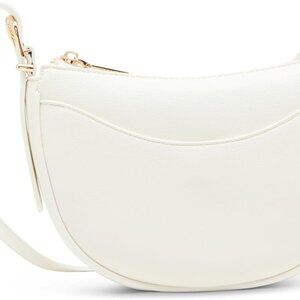 Crossbody Bag Polyester Half Moon Sculpted Buckle Zip Closure Women